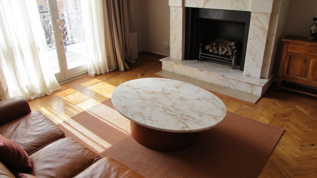luxurious marble and leather