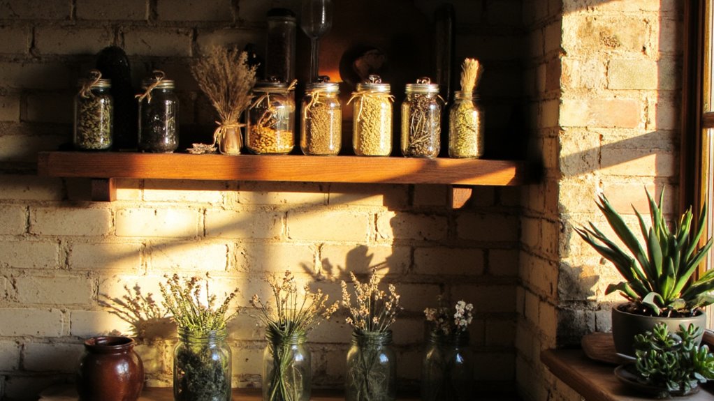 mason jars enhance rustic decor