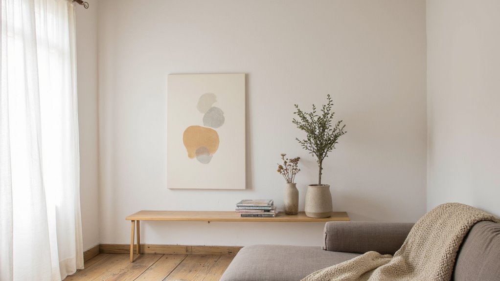 minimalist artwork enhances elegance