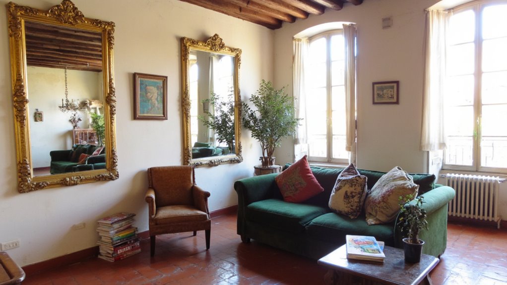 mirrors enhance italian interiors