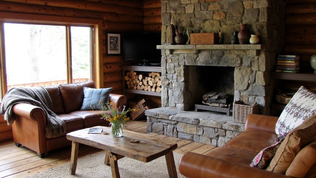 natural materials cabin decor