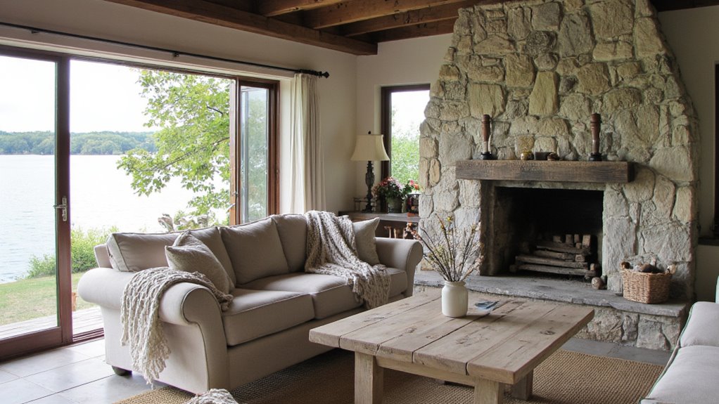 natural stone earthy accents