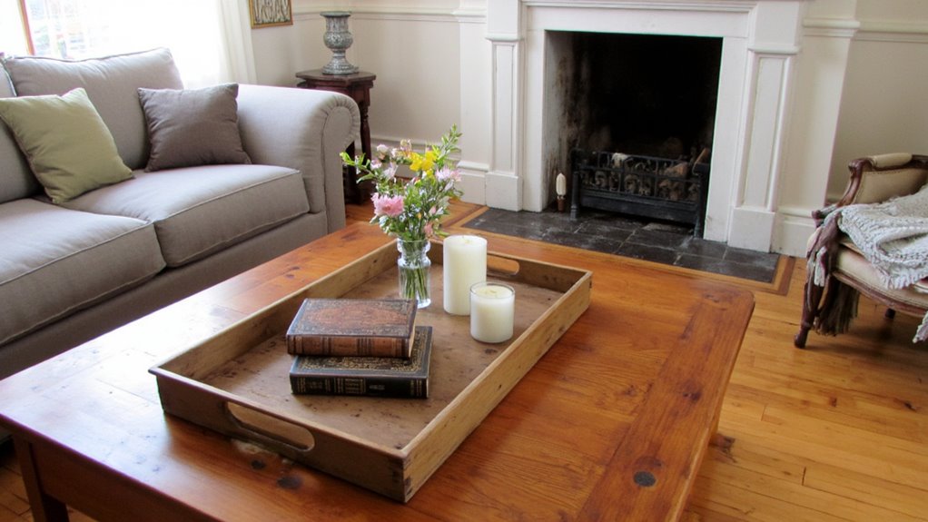 organize with decorative trays