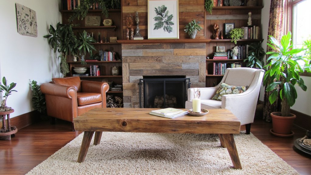 reclaimed wood adds warmth
