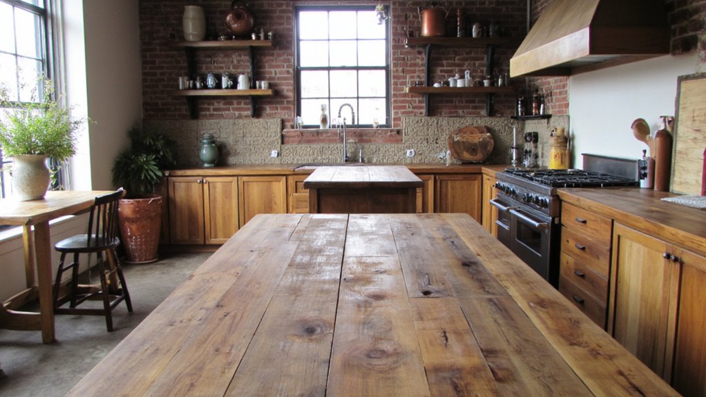 reclaimed wood adds warmth