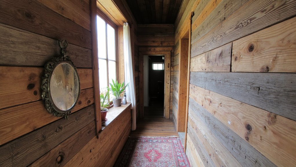 reclaimed wood adds warmth