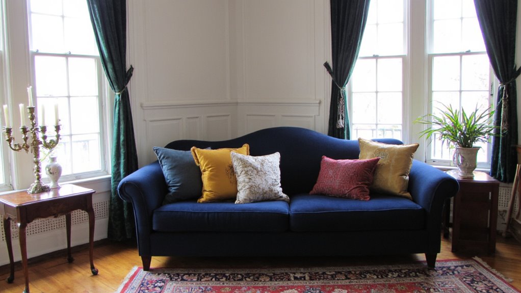 rich textiles enhance elegance