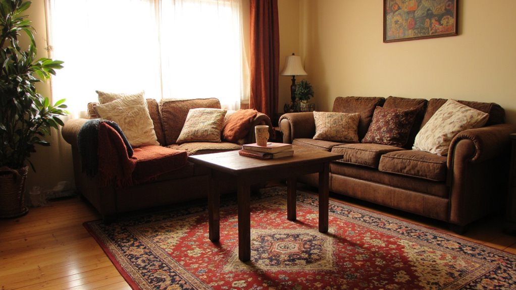 rugs create warmth and definition