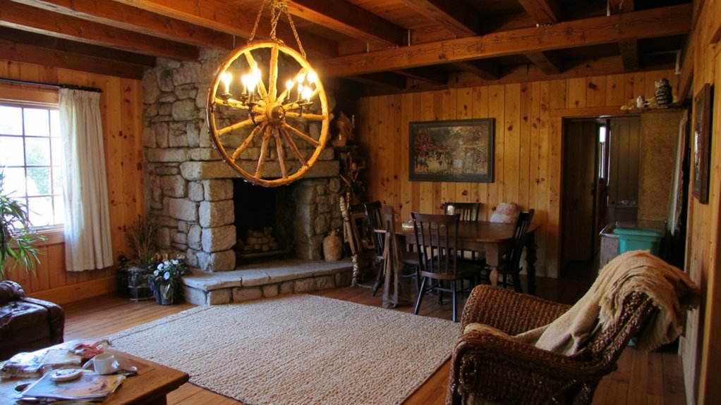 rustic ambiance through lighting