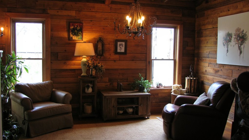 rustic ambiance with lighting