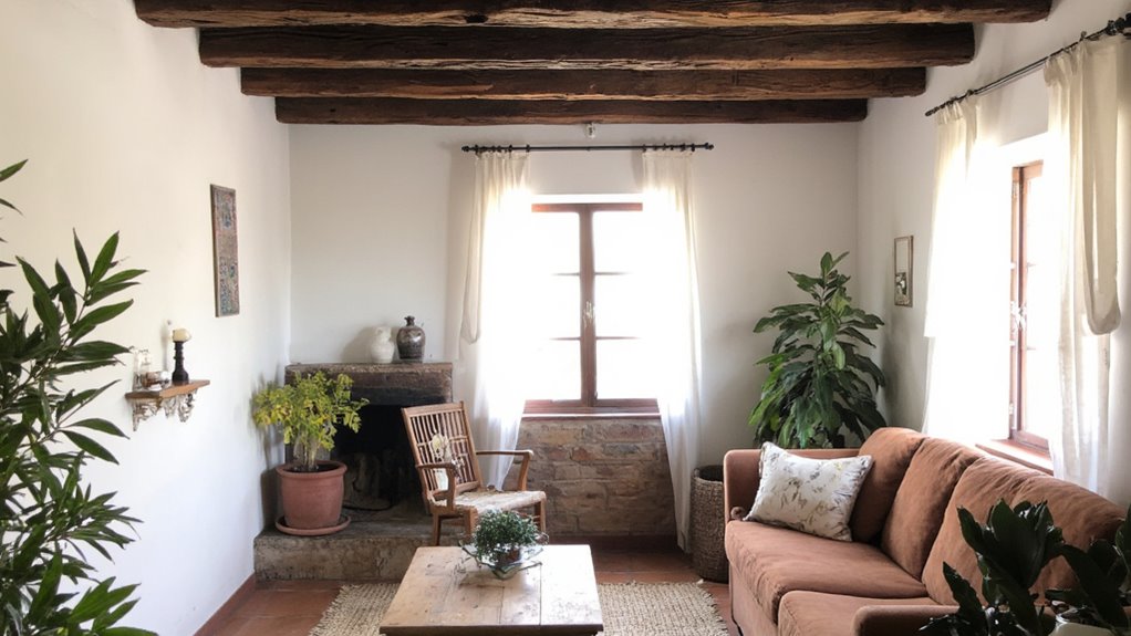 rustic beams enhance architecture