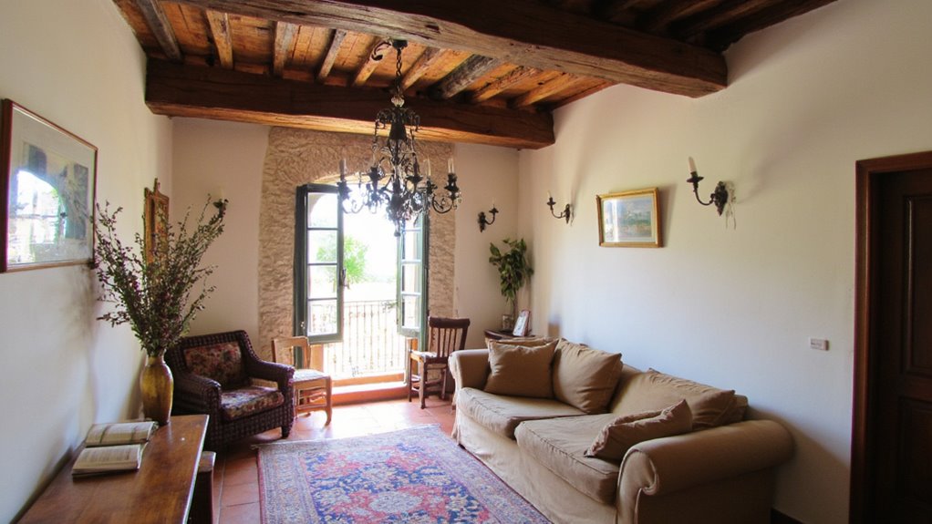 rustic beams enhance authenticity