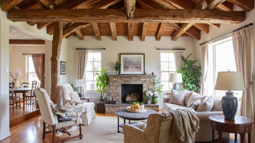 rustic beams enhance spaces