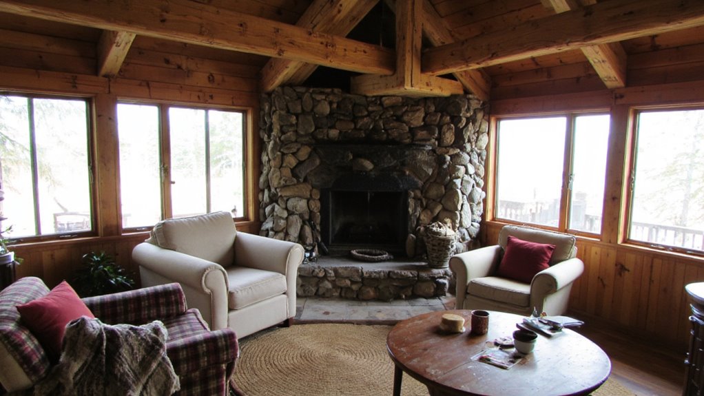 rustic beams enhance warmth