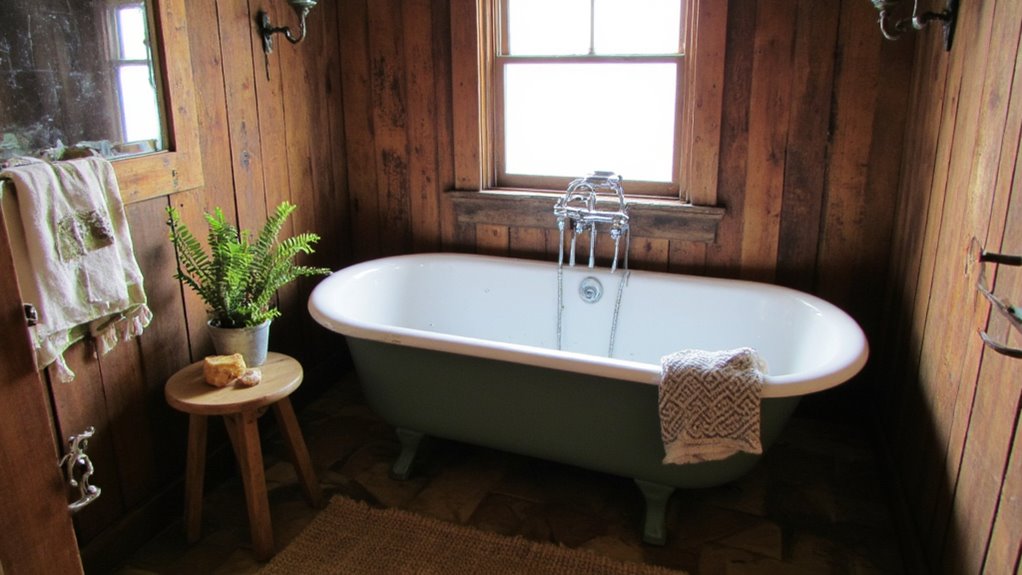 rustic charm bathroom oasis