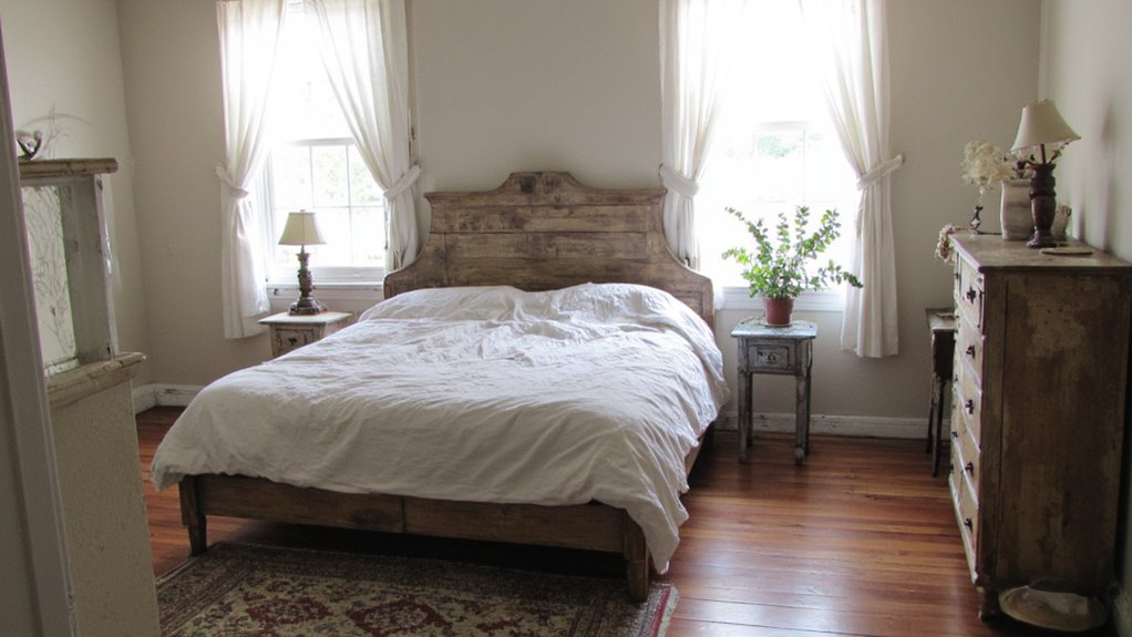 rustic charm through distressed finishes