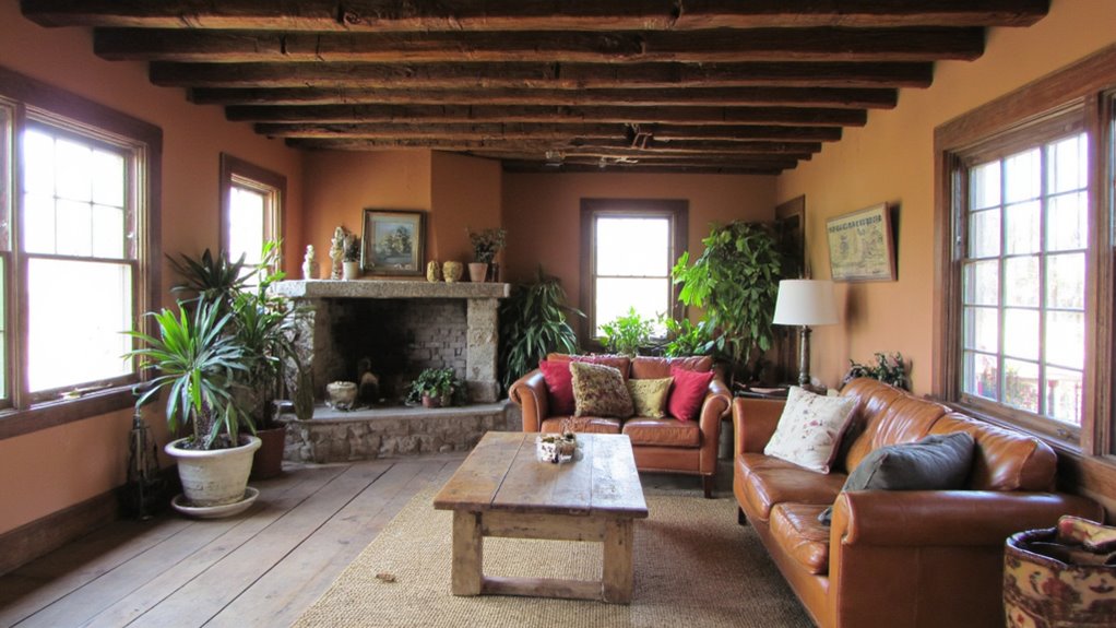 rustic charm with exposed beams