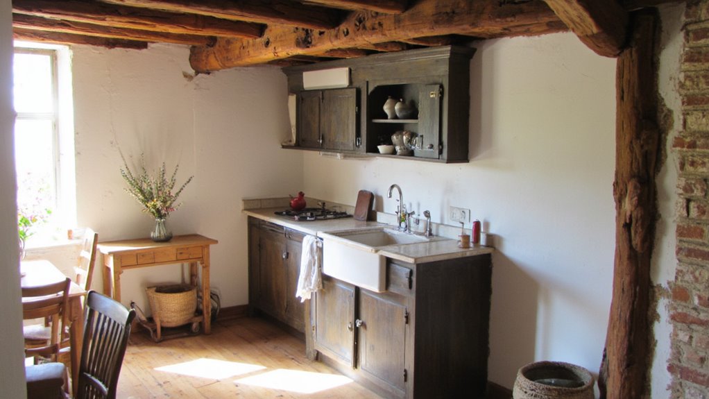 rustic charm with wood beams