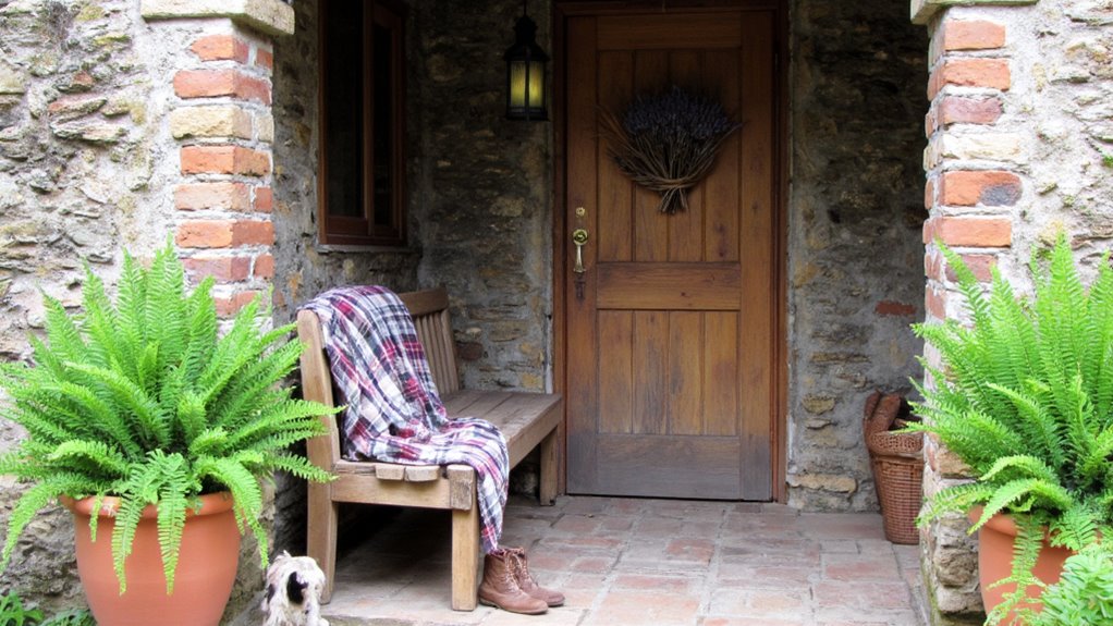 rustic cozy entryway decor
