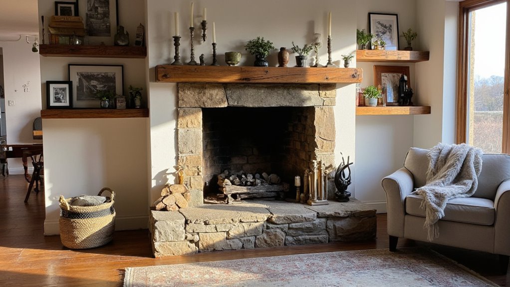 rustic fireplace decor ideas