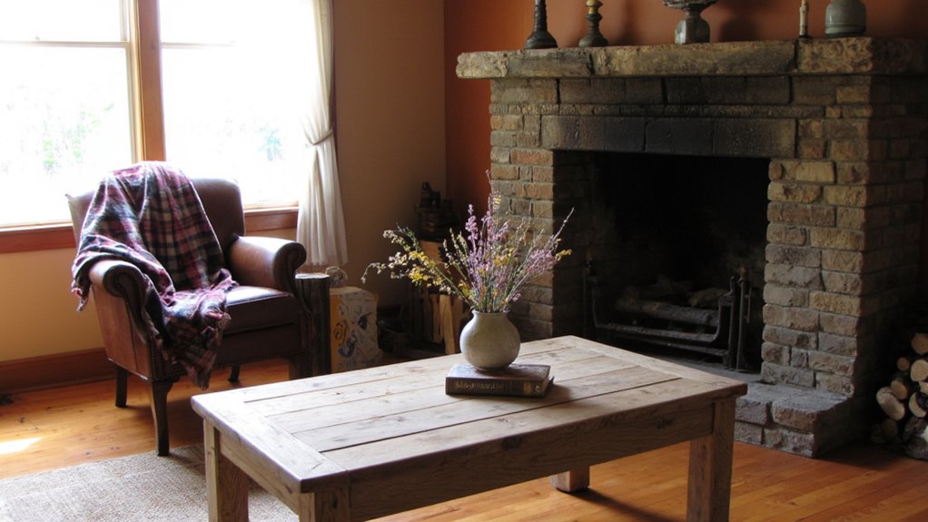 rustic furniture adds warmth