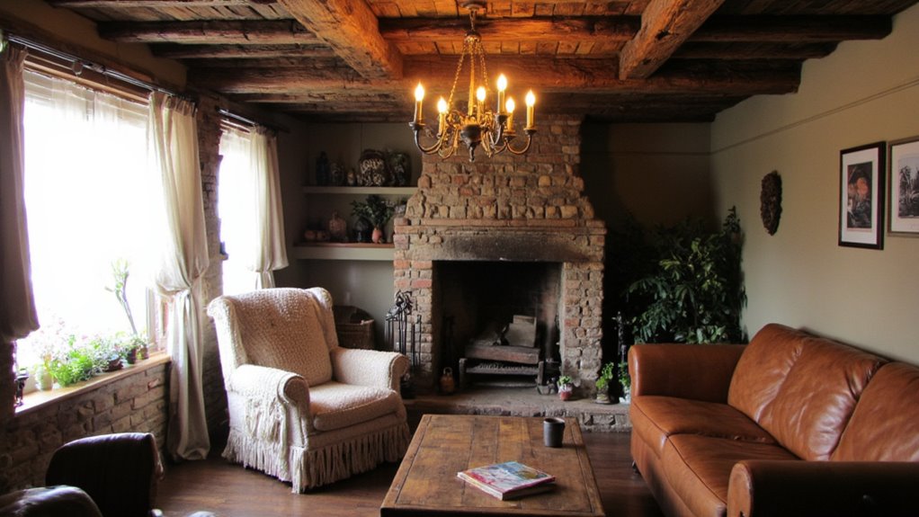 rustic lighting creates warmth