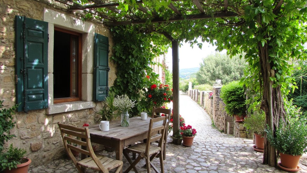 rustic outdoor living space