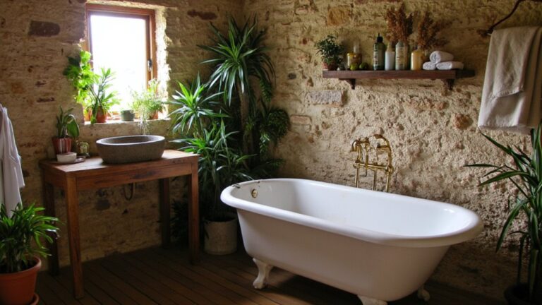 rustic spa bathroom designs
