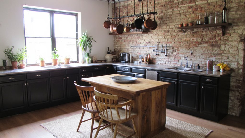 rustic warmth in modern kitchens