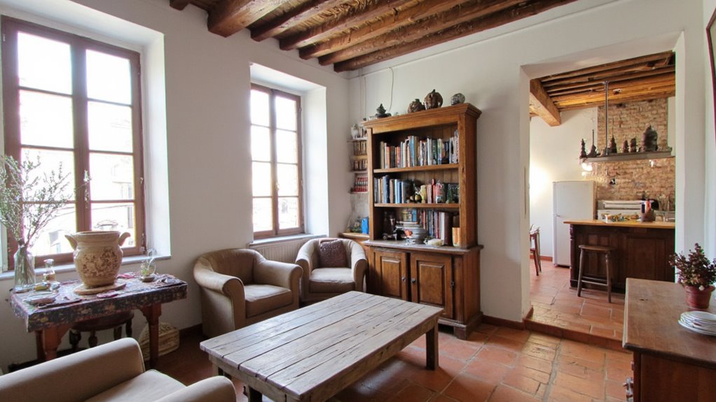 rustic wood creates warmth