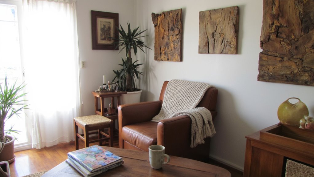 rustic wood frames elevate art