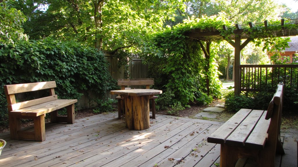 rustic wood outdoor transformation