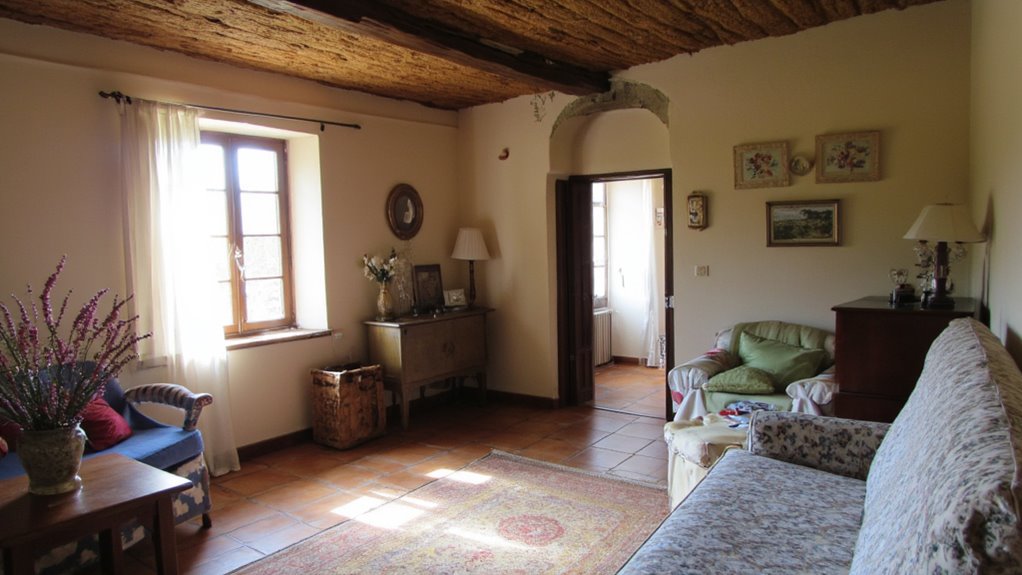 rustic wooden beams charm