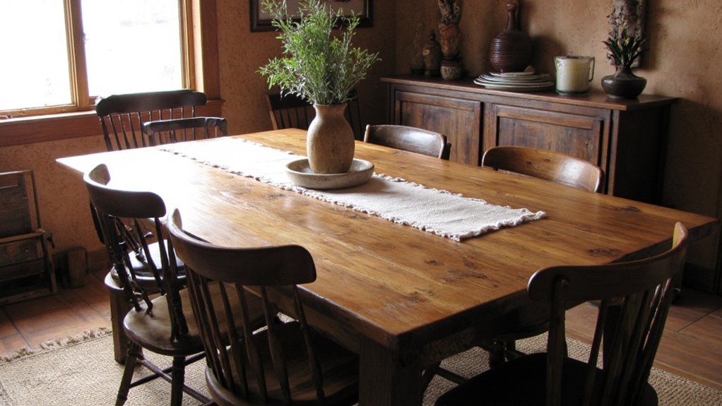 rustic wooden dining gatherings