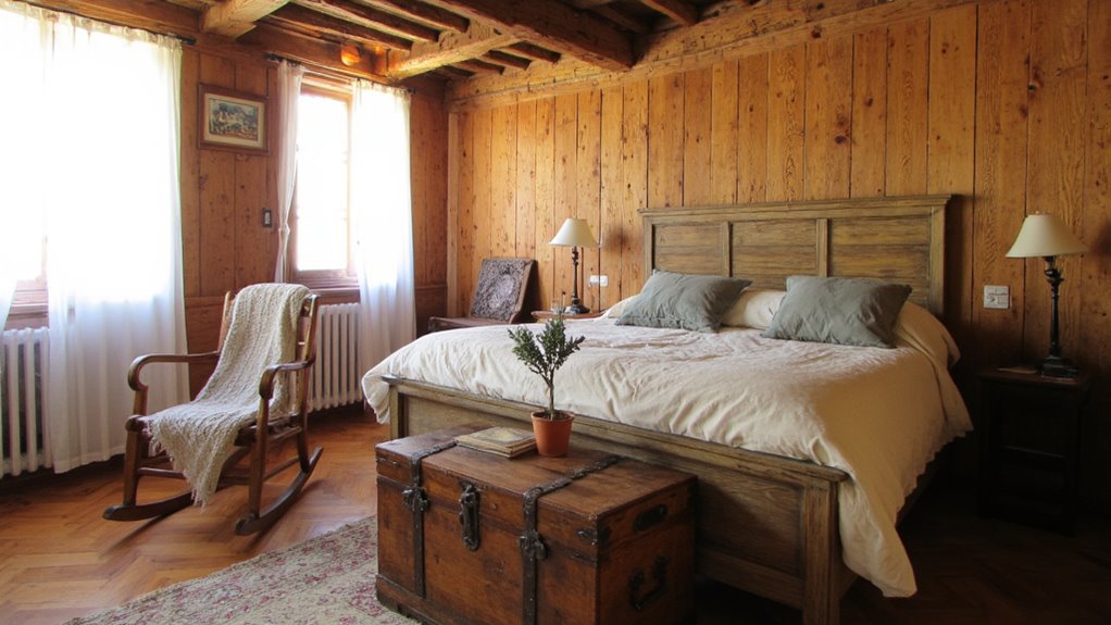 rustic wooden warmth accents