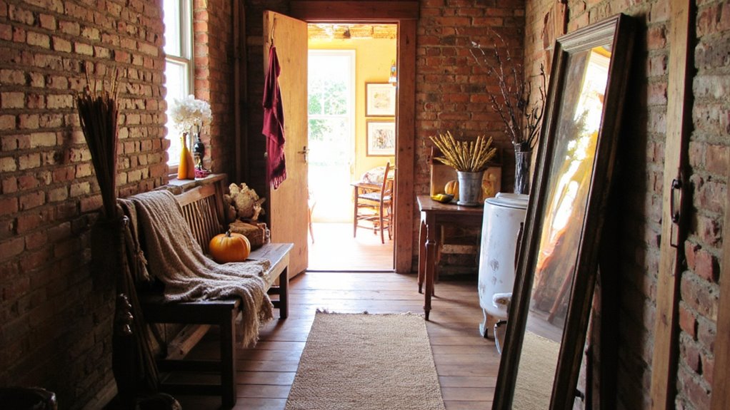 seasonal decor enhances hallway charm