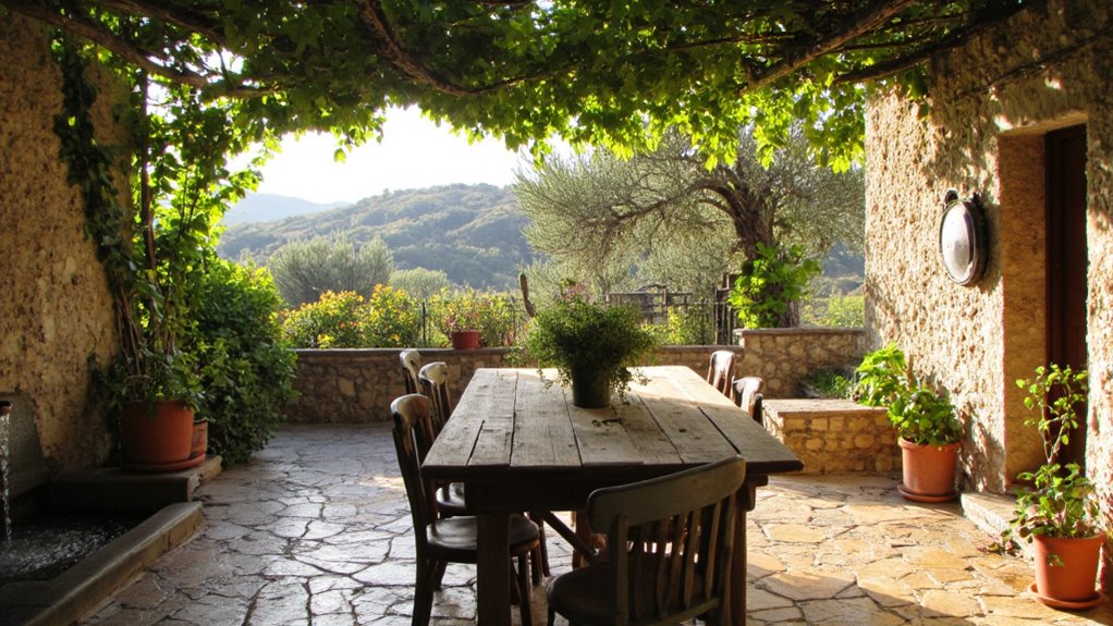 serene outdoor dining experience