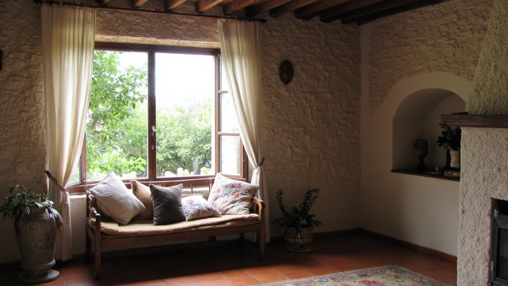 soft curtains frame views