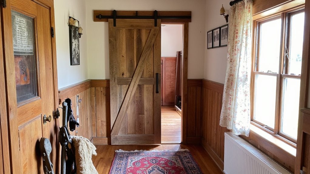 space saving barn door solution