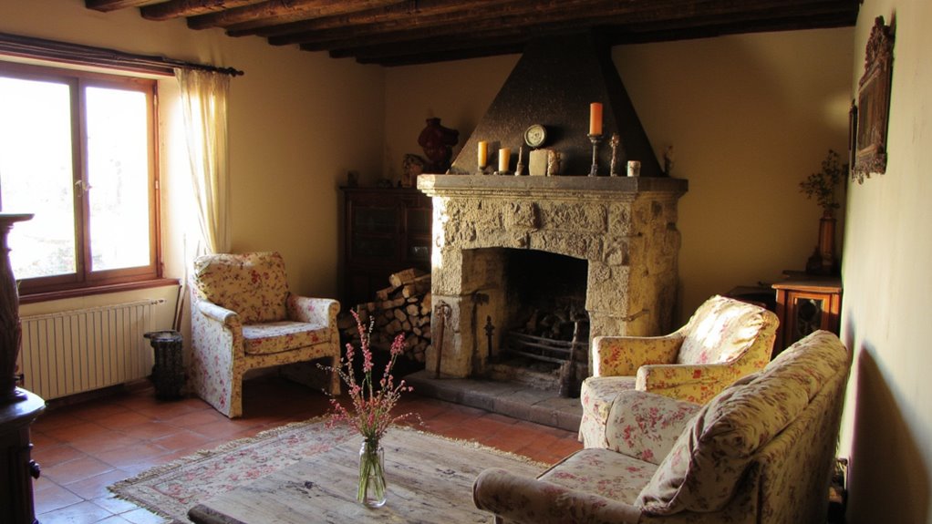 statement fireplaces as centerpieces