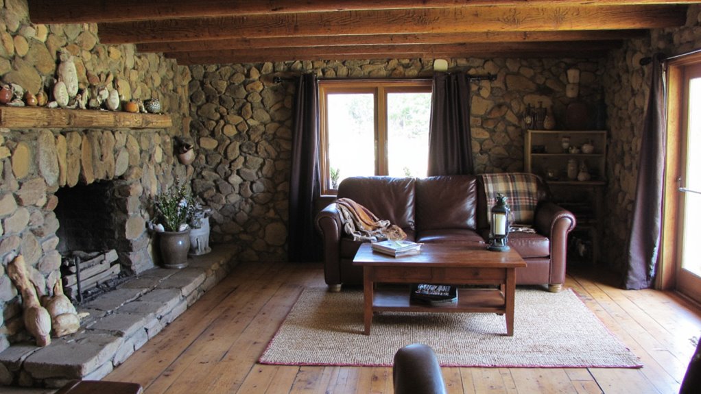 stone accents for warmth