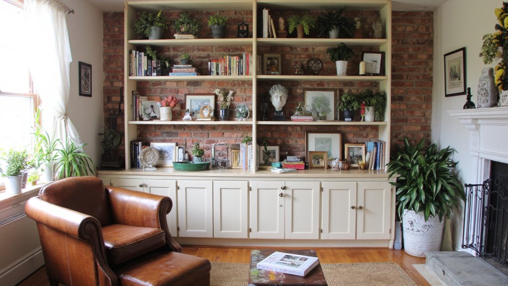 stylish functional built in shelving