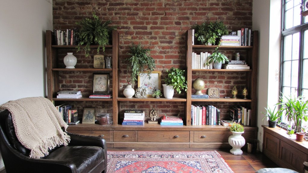 stylish shelves with balance