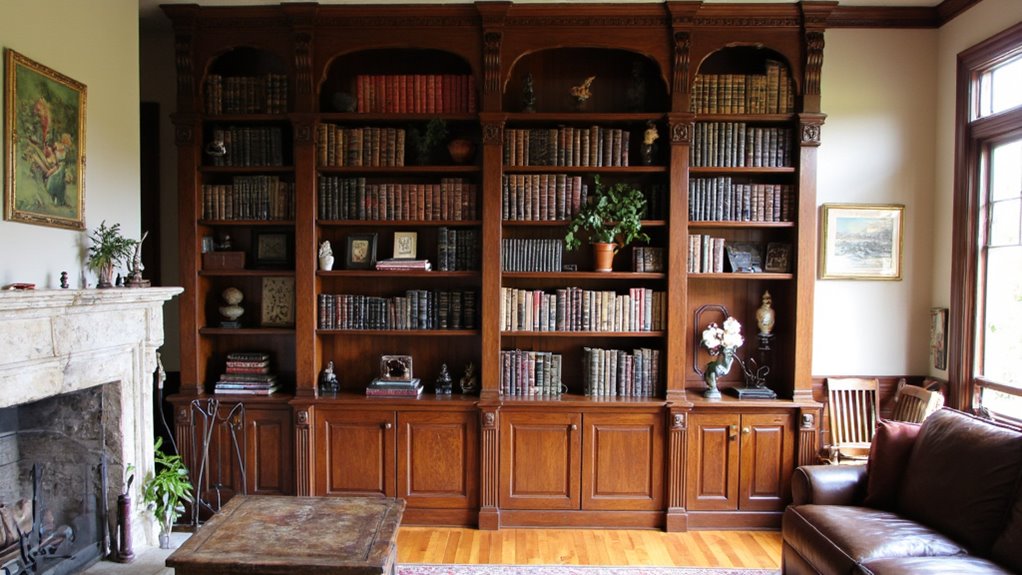 stylish wooden bookshelf storage
