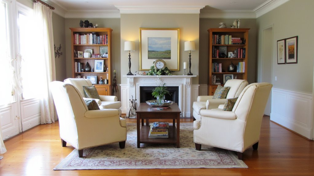 symmetrical living room design