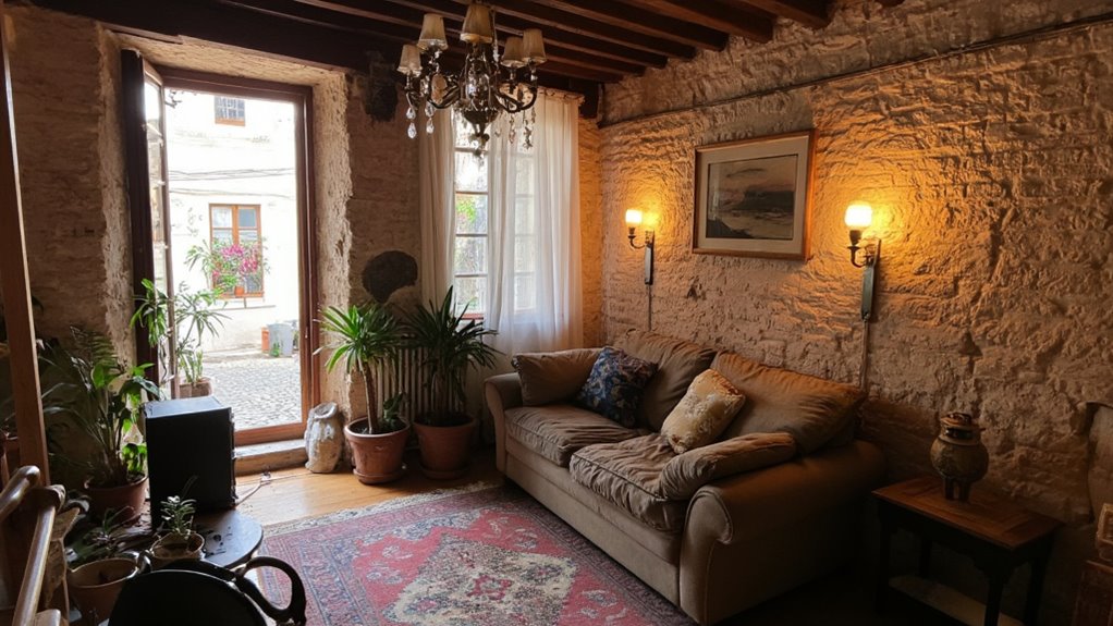 unique lighting creates coziness