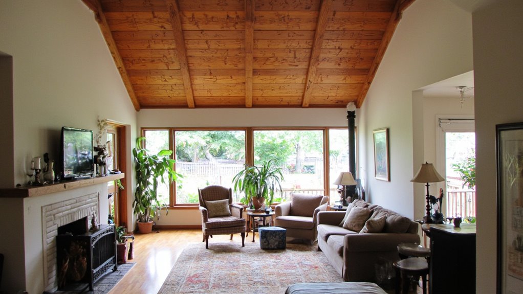 vaulted ceilings enhance spaciousness