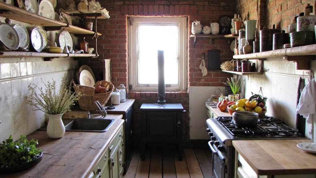 vintage kitchenware adds charm