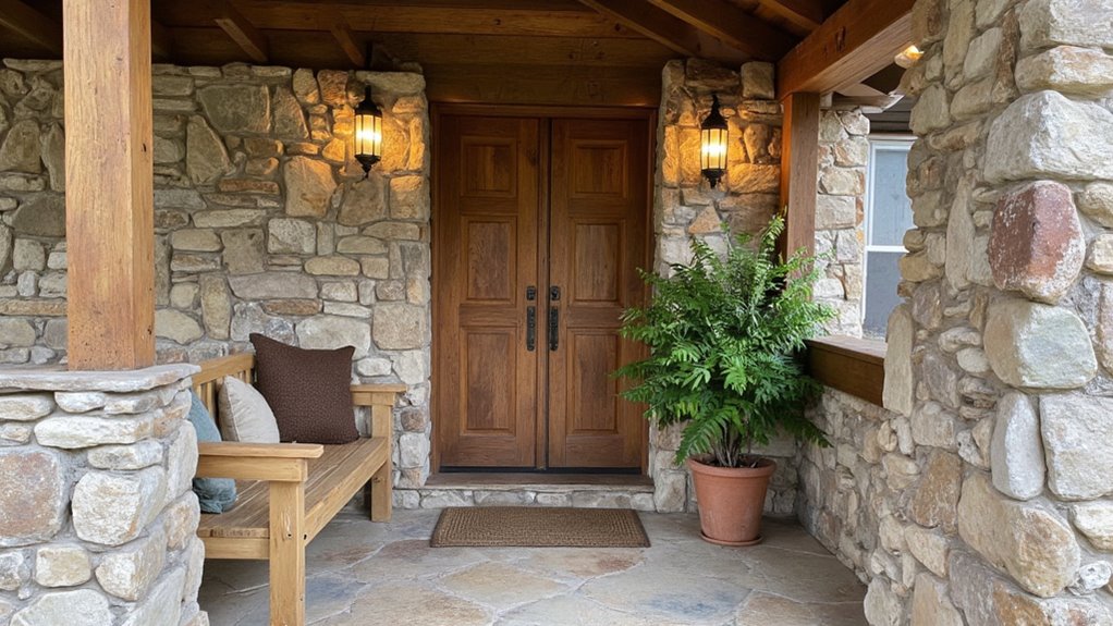 warm natural inviting entryway