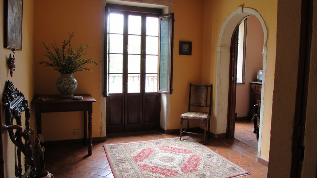 welcoming atmosphere through rugs